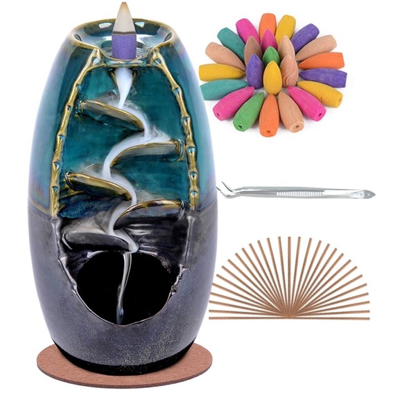 Waterfall backflow incense holder - Picture 1 of 2